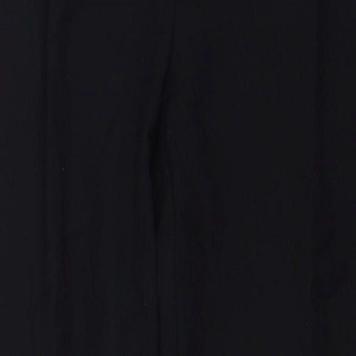 NEXT Womens Black Polyester Trousers Size 6 L27 in Regular Zip