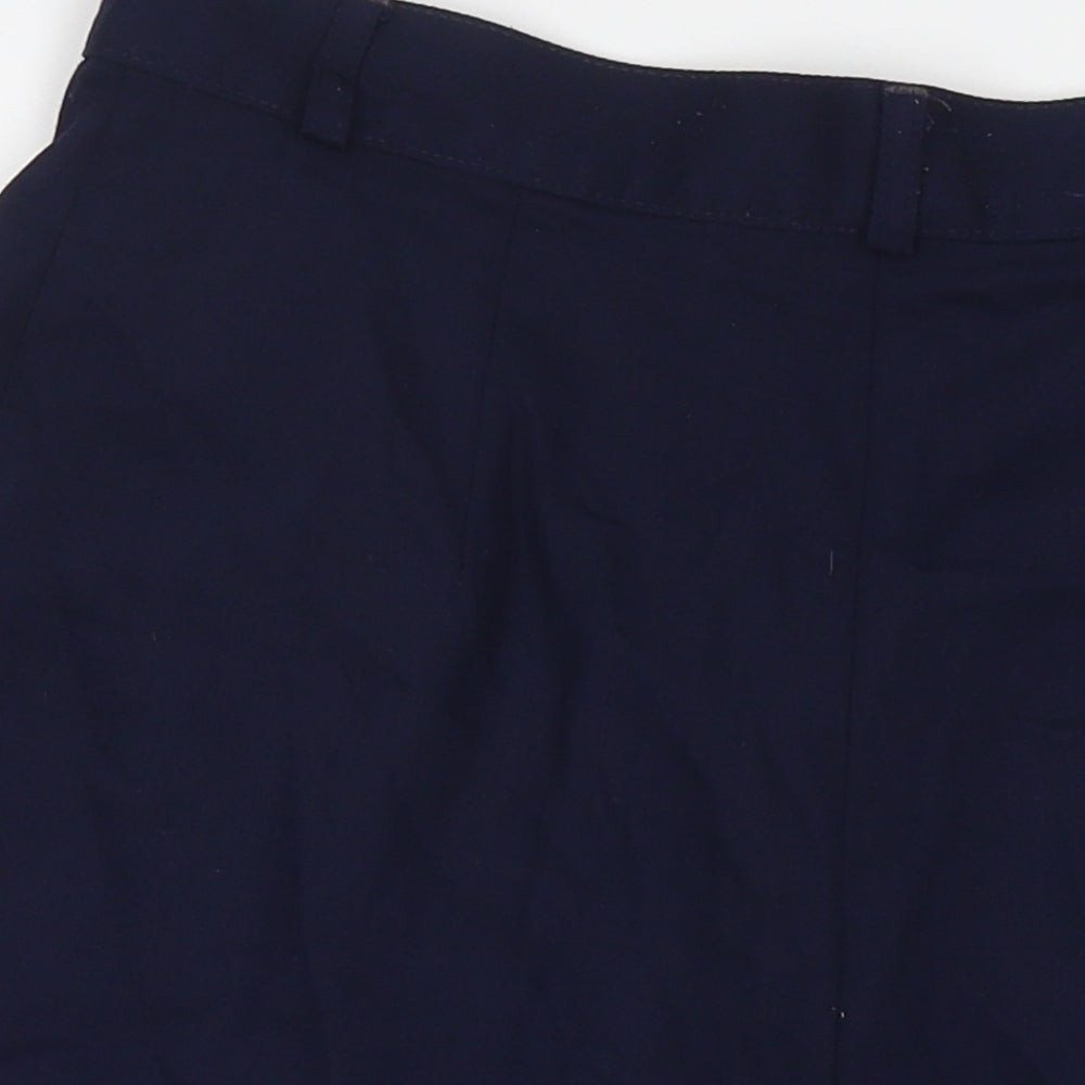 St Michael Womens Blue Polyester Bermuda Shorts Size 14 L9 in Regular Zip