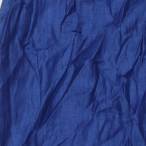 Kaliko Womens Blue Polyester A-Line Size 10 Round Neck Zip
