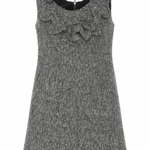 Club L Womens Grey Cotton Tank Dress Size M Round Neck Zip - Size M/L