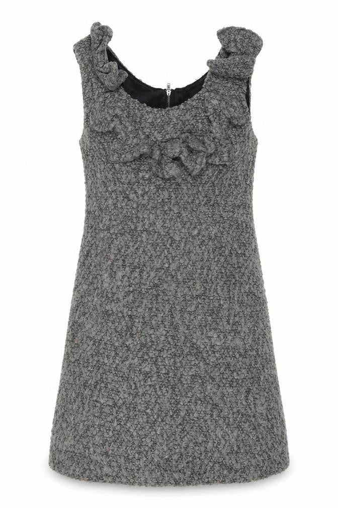 Club L Womens Grey Cotton Tank Dress Size M Round Neck Zip - Size M/L