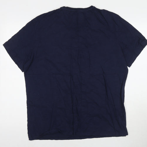 Star Wars Mens Blue Cotton T-Shirt Size XL Round Neck