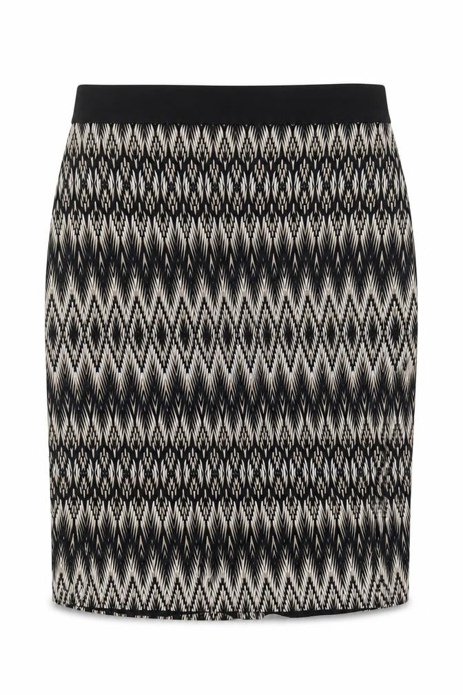 Marks and Spencer Womens Multicoloured Geometric Cotton A-Line Skirt Size 10 Zip