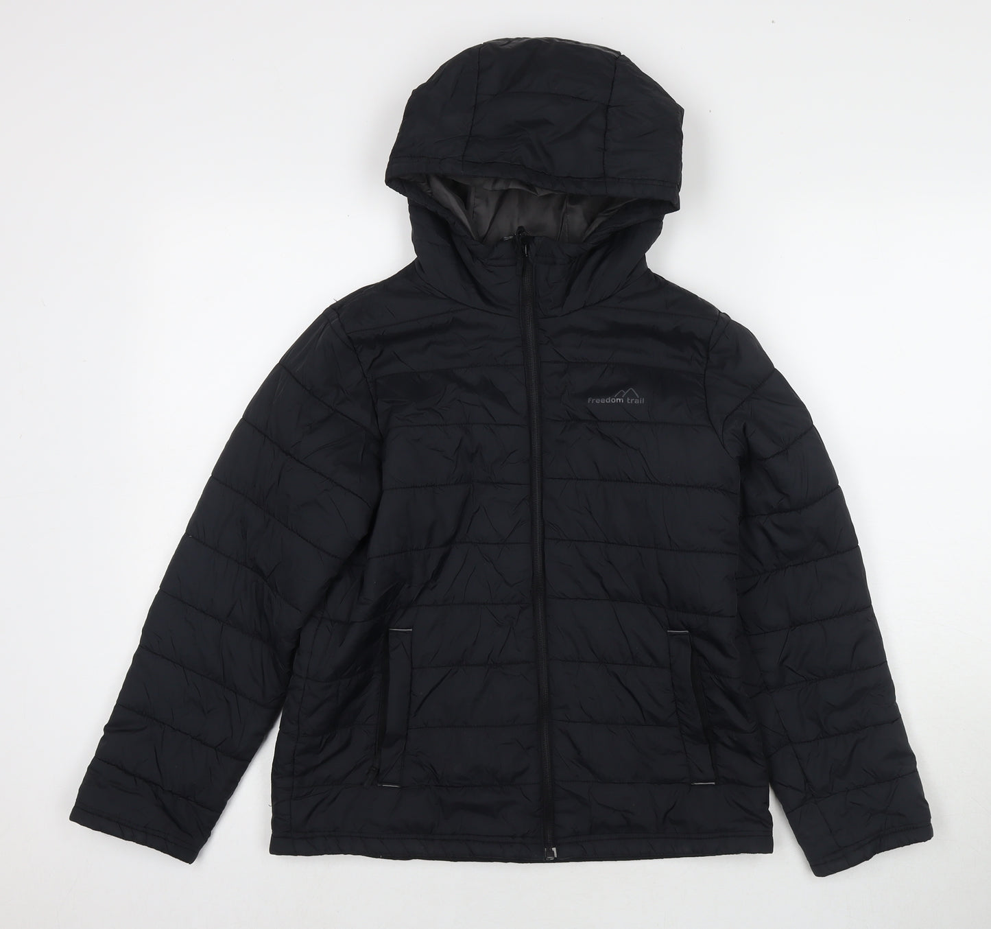 Freedom Trail Boys Black Jacket Size 11-12 Years Zip