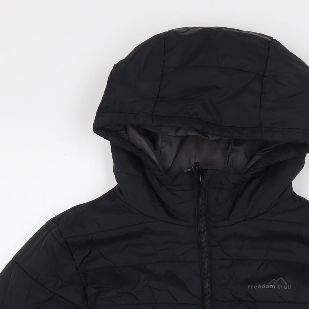 Freedom Trail Boys Black Jacket Size 11-12 Years Zip