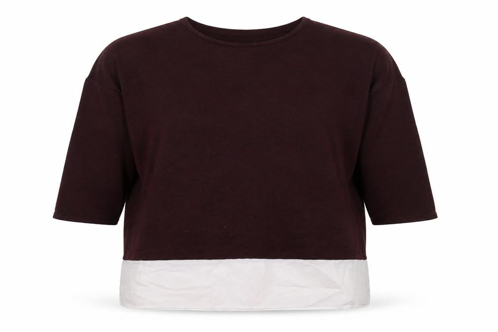 Front view of Dorothy Perkins women’s multicoloured round neck polyester jumper, size UK 12