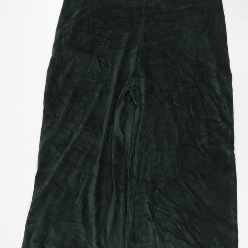 Marks and Spencer Womens Green Cotton Trousers Size 18 L24 in Regular