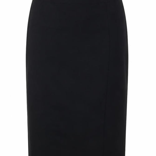 Marks and Spencer Womens Black Polyester Straight & Pencil Skirt Size 8 Zip