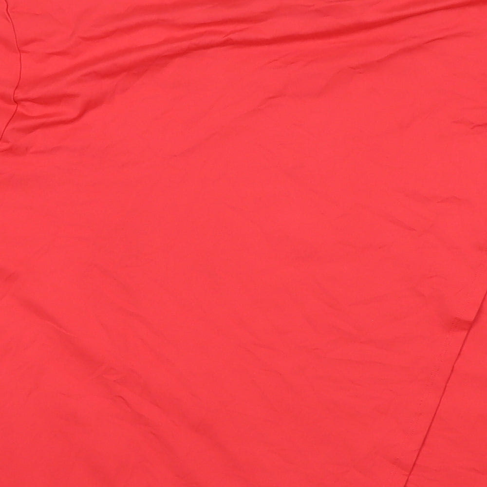 GOODMOVE Womens Red Polyester Basic Casual Size 22 Round Neck Pullover