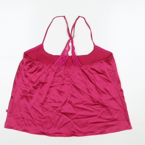 Marks and Spencer Womens Pink Polyester Camisole T-Shirt Size M Round Neck