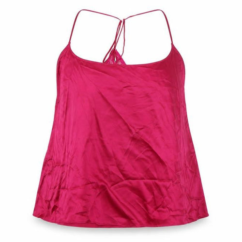 Marks and Spencer Womens Pink Polyester Camisole T-Shirt Size L Round Neck