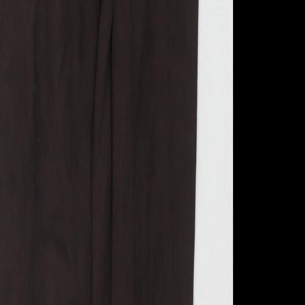 Marks and Spencer Womens Brown Polyester Trousers Size 6 L29 in Regular