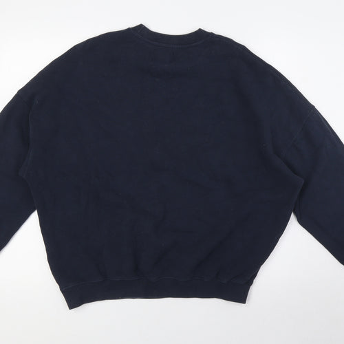 Pull&Bear Womens Blue Cotton Pullover Sweatshirt Size XS - New York