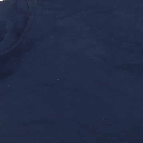 Crew Clothing Womens Blue 100% Cotton Pullover Sweatshirt Size 10 Button - Wooden Toggles