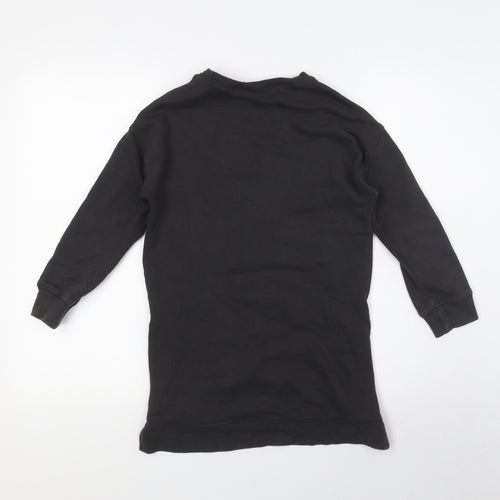NEXT Girls Brown Cotton Pullover Sweatshirt Size 7 Years Zip - Rainbow, Sequins