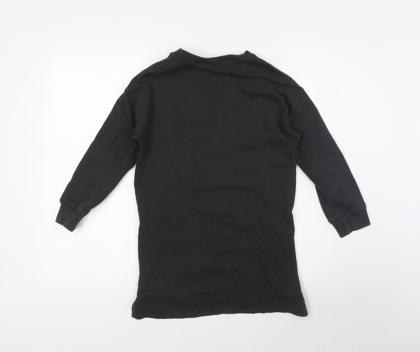 NEXT Girls Brown Cotton Pullover Sweatshirt Size 7 Years Zip - Rainbow, Sequins
