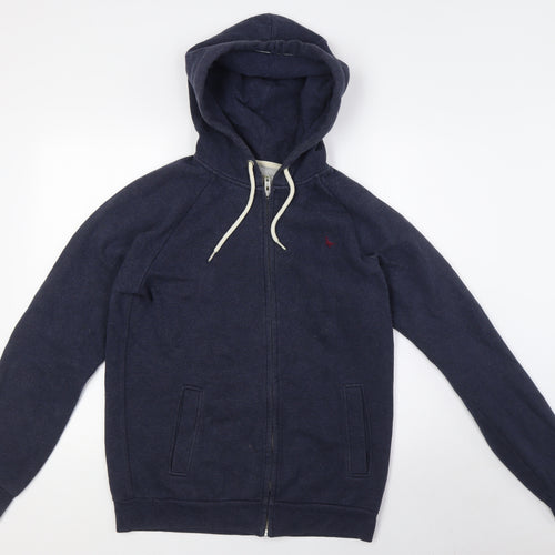 Jack Wills Mens Blue Cotton Full Zip Hoodie Size S