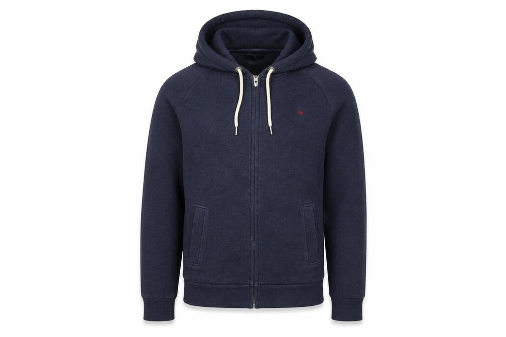 Jack Wills Mens Blue Cotton Full Zip Hoodie Size S