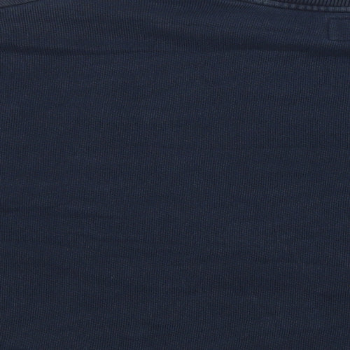 Nudie Womens Blue Cotton Pullover Sweatshirt Size XL - Raw Hem