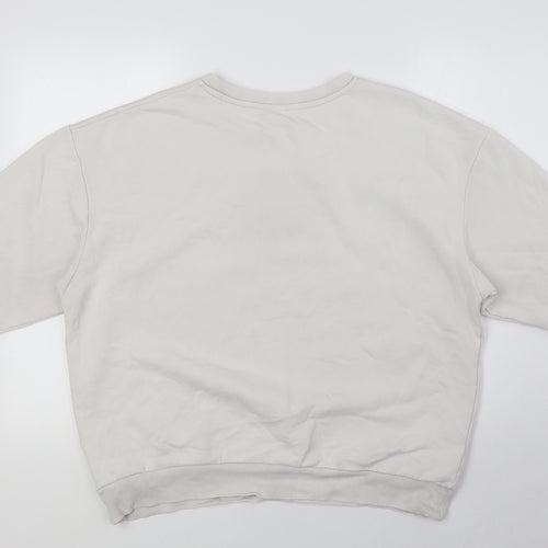 River Island Mens White Cotton Pullover Sweatshirt Size M - London Milan