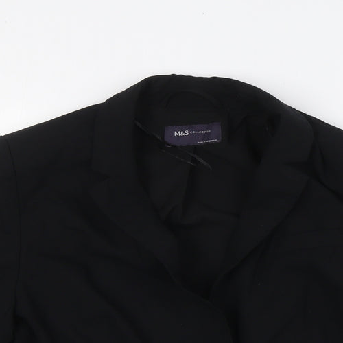 Marks and Spencer Womens Black Jacket Size 8 Button