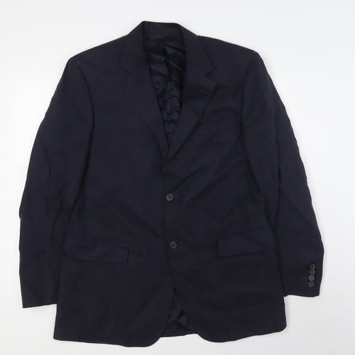 Marks and Spencer Mens Blue Silk Jacket Suit Jacket Size 40 Regular