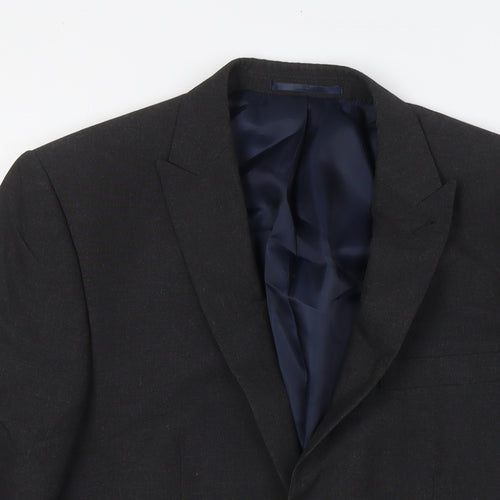 NEXT Mens Grey Polyester Jacket Suit Jacket Size 38 Regular