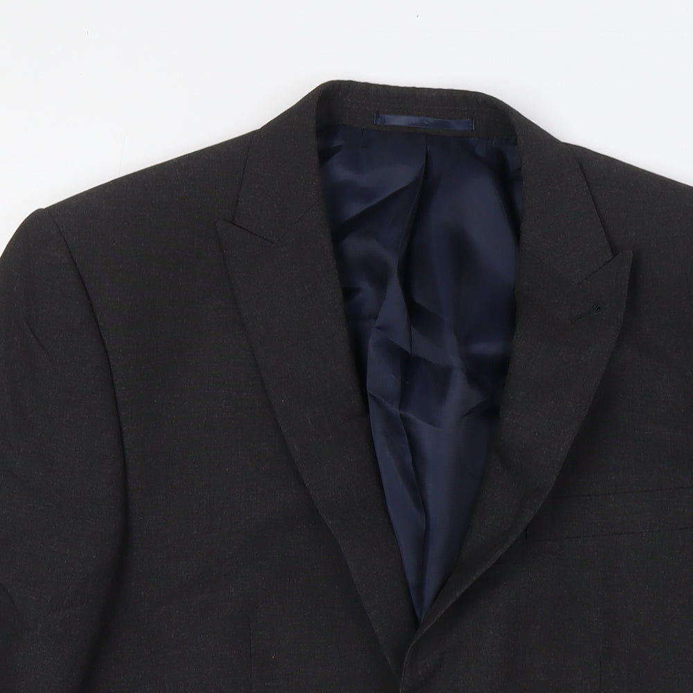 NEXT Mens Grey Polyester Jacket Suit Jacket Size 38 Regular