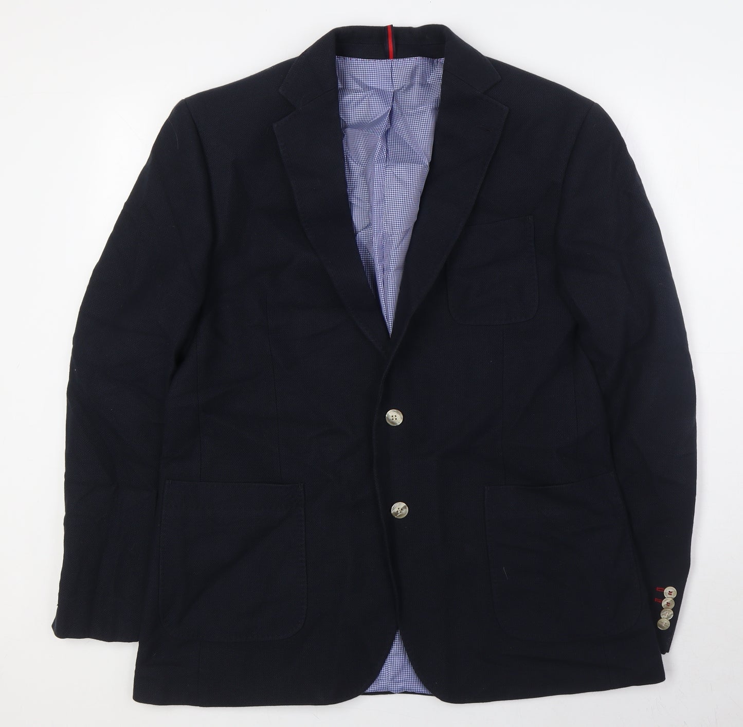 Blue Harbour Mens Blue Cotton Jacket Sport Coat Size 42 Regular