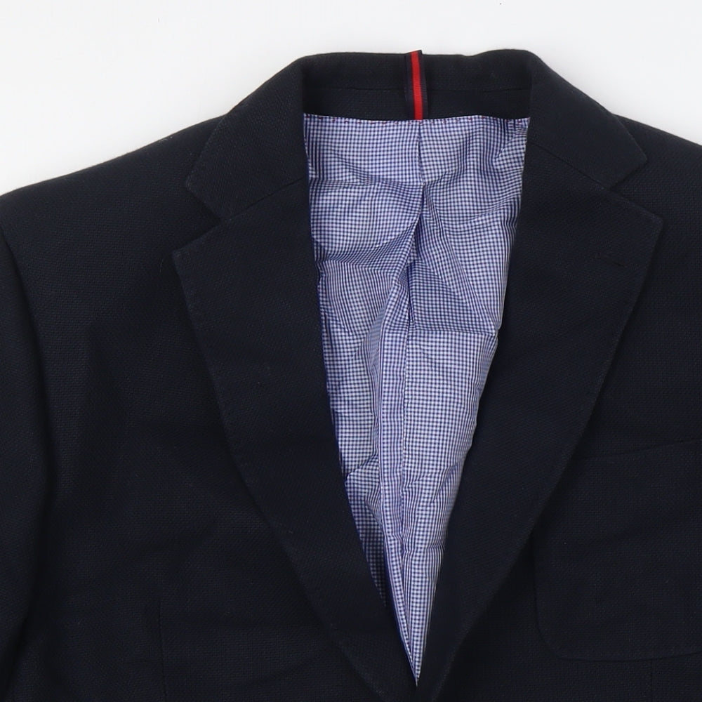 Blue Harbour Mens Blue Cotton Jacket Sport Coat Size 42 Regular