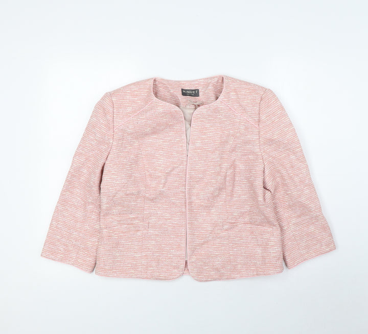 Minuet Petite Womens Pink Jacket Size 12