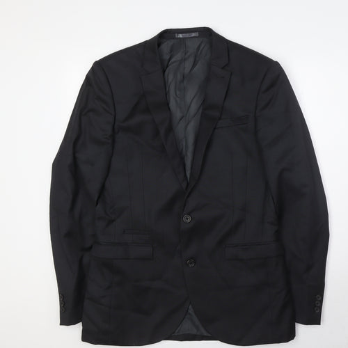Read Mens Black Wool Jacket Suit Jacket Size 38 Regular
