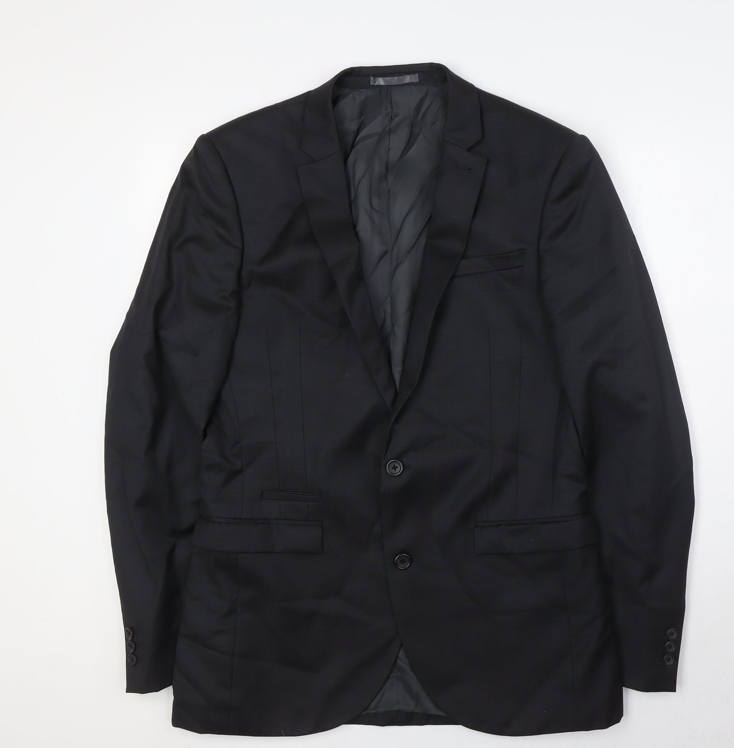 Read Mens Black Wool Jacket Suit Jacket Size 38 Regular