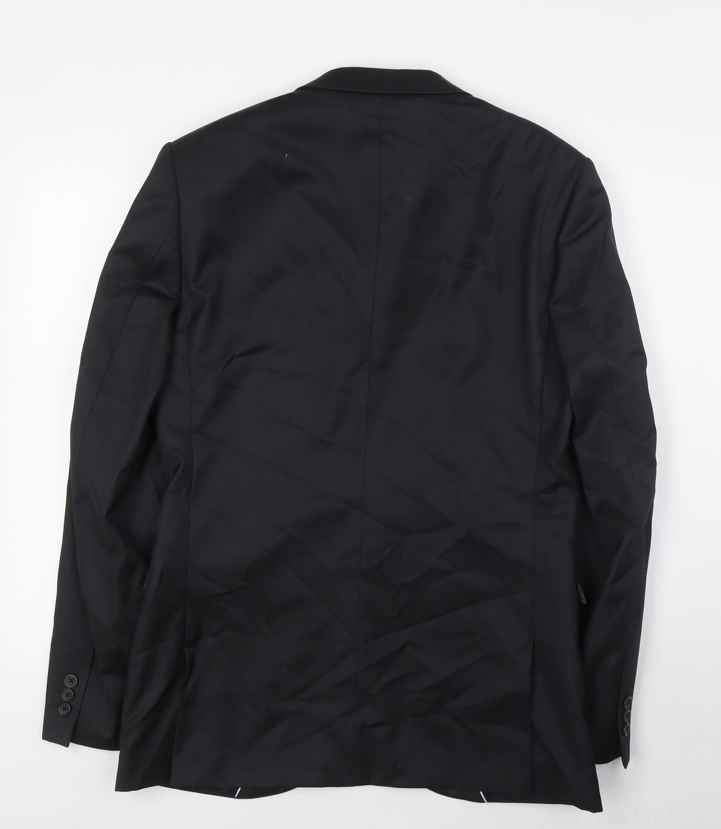 Read Mens Black Wool Jacket Suit Jacket Size 38 Regular