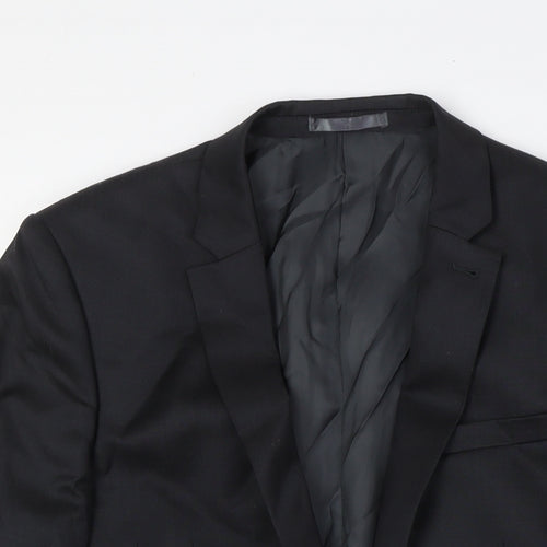 Read Mens Black Wool Jacket Suit Jacket Size 38 Regular