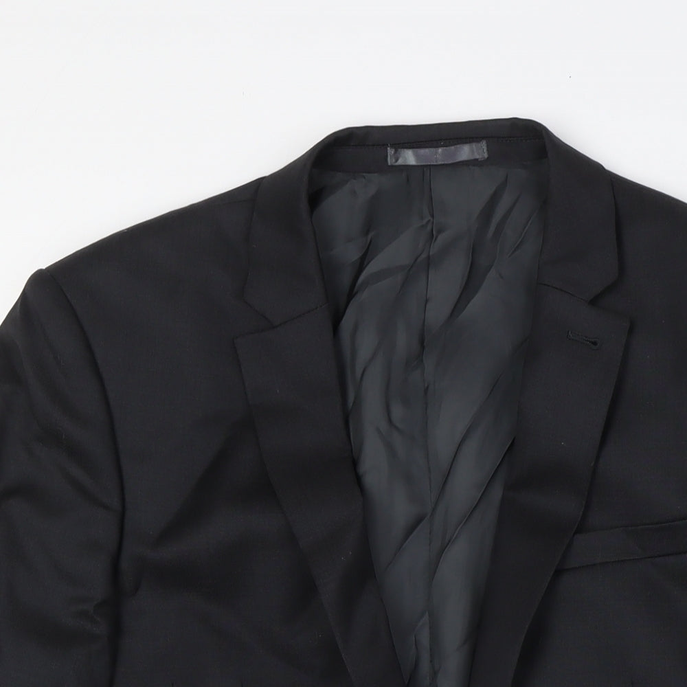 Read Mens Black Wool Jacket Suit Jacket Size 38 Regular