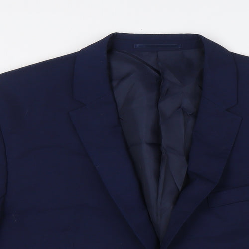 River Island Mens Blue Polyester Jacket Suit Jacket Size 44 Regular