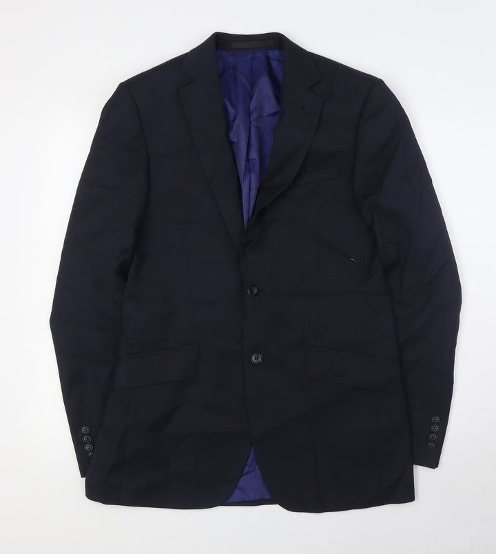 Marks and Spencer Mens Blue Wool Jacket Suit Jacket Size 38 Big & Tall