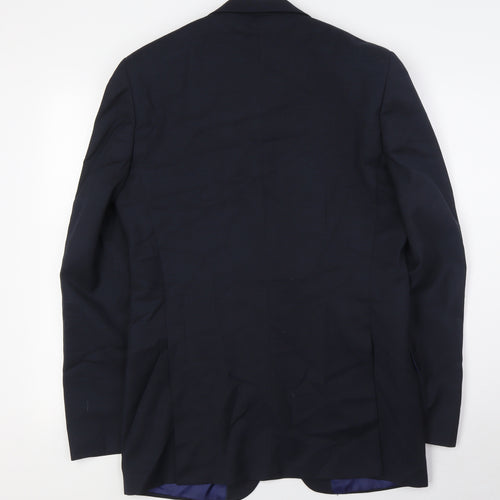 Marks and Spencer Mens Blue Wool Jacket Suit Jacket Size 38 Big & Tall