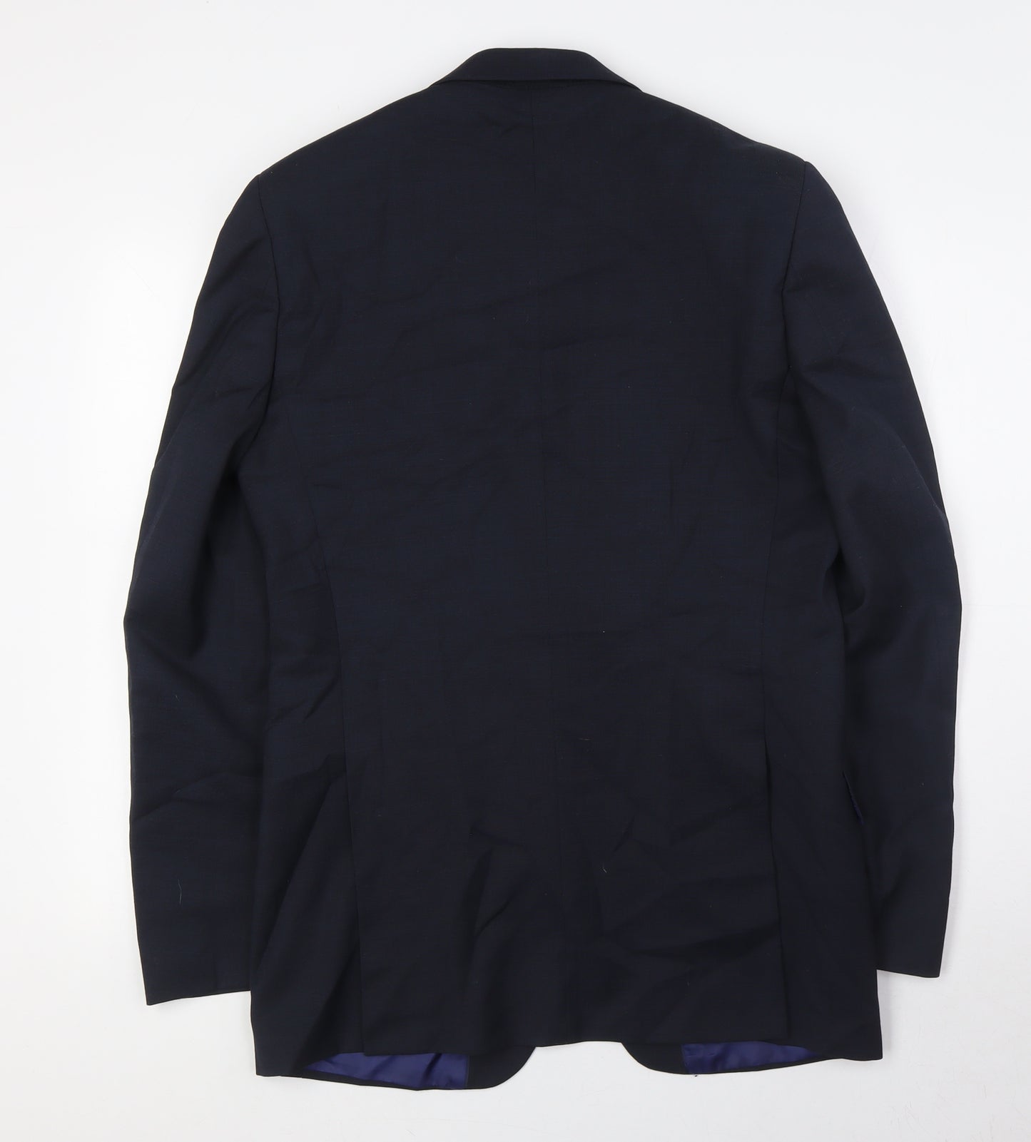 Marks and Spencer Mens Blue Wool Jacket Suit Jacket Size 38 Big & Tall