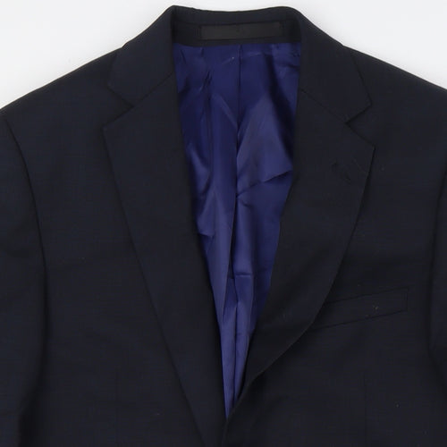 Marks and Spencer Mens Blue Wool Jacket Suit Jacket Size 38 Big & Tall