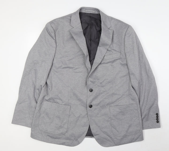 Marks and Spencer Mens Grey Polyester Jacket Suit Jacket Size 46 Regular