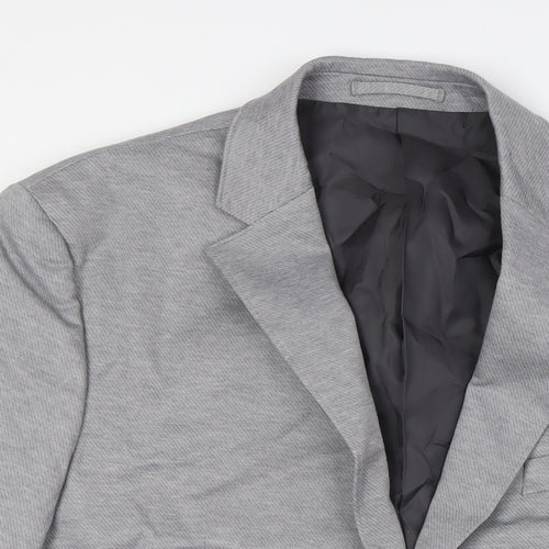 Marks and Spencer Mens Grey Polyester Jacket Suit Jacket Size 46 Regular