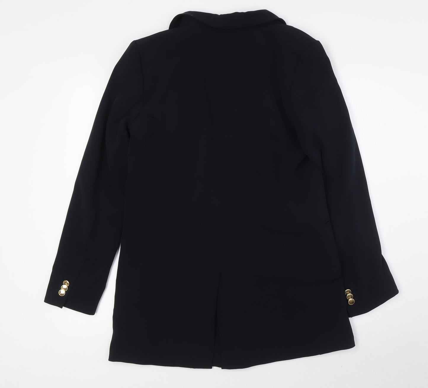 H&M Womens Black Jacket Blazer Size XS Button - Gold Effect Buttons