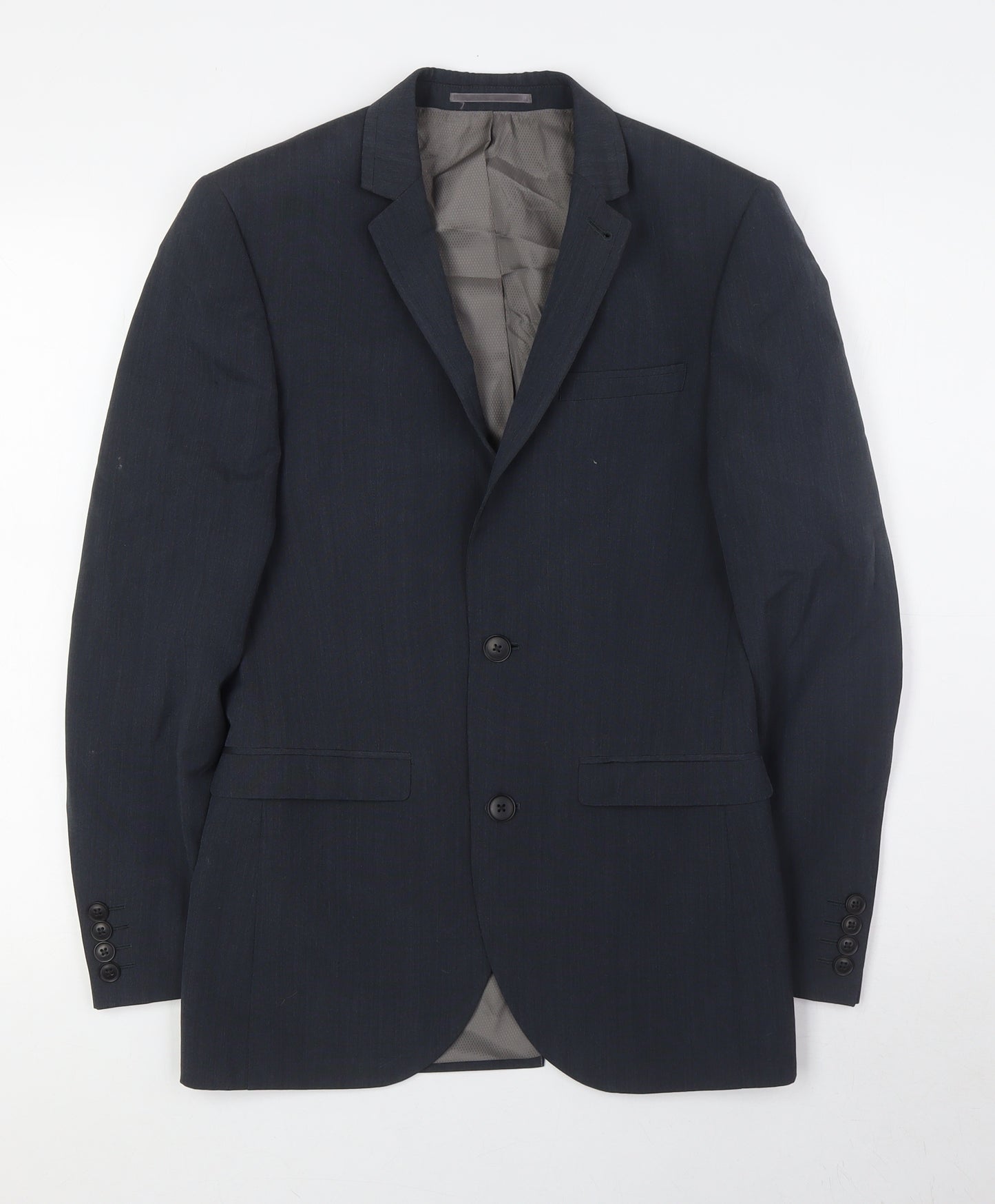NEXT Mens Grey Wool Jacket Suit Jacket Size 34 Regular