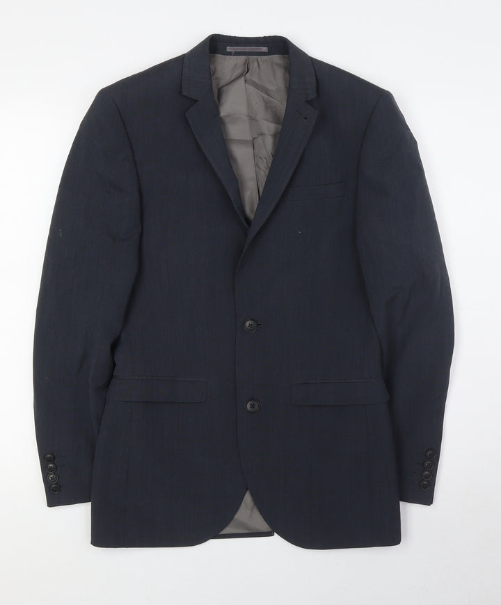 NEXT Mens Grey Wool Jacket Suit Jacket Size 34 Regular