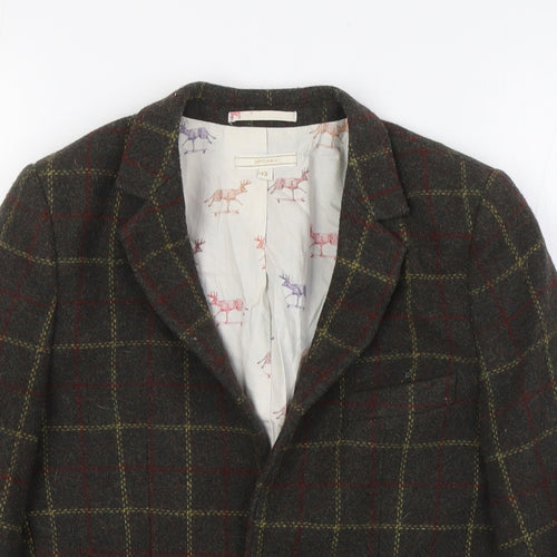 John Lewis Girls Green Check Jacket Size 12 Years Button