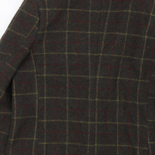 John Lewis Girls Green Check Jacket Size 12 Years Button