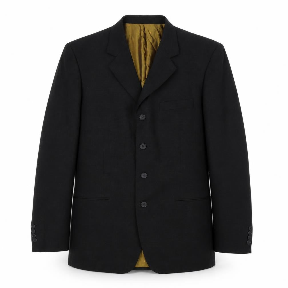 Front view of Zero Venturi men’s grey wool jacket suit jacket, size 40, regular