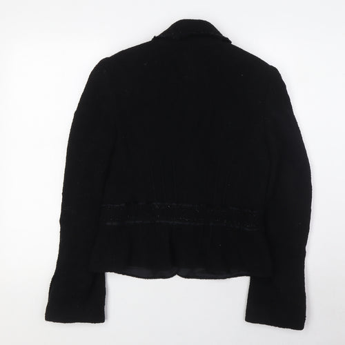 Rena Lange Womens Black Jacket Size 10 Snap